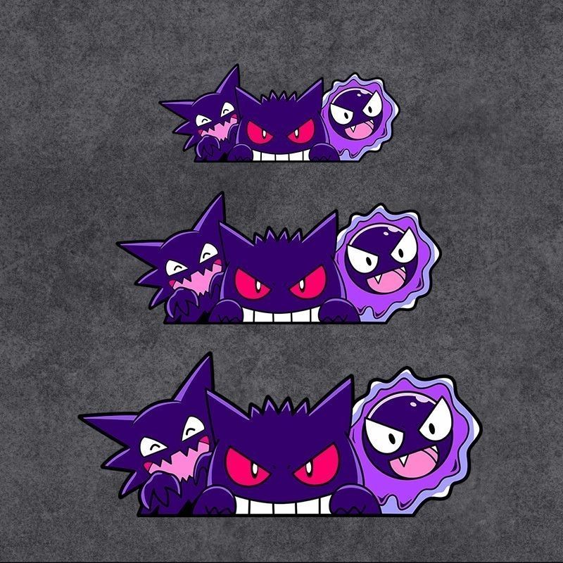 Car Accessories Quotes - Cute Pokemon Gengar Anime Car Stickers