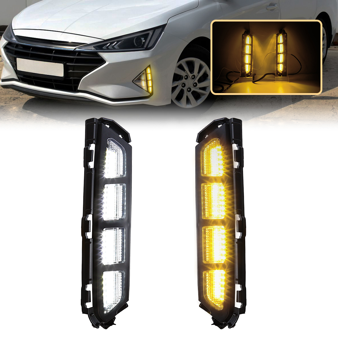 Car Accessories For Road Trip - 2Pcs LED Fog Lamp For Hyundai