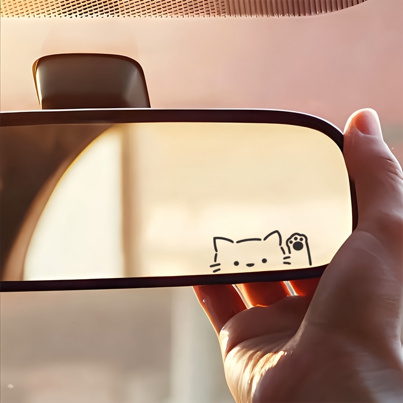 Car Accessories Quotes - 2pcs Cartoon Peeking Cat Car Mirror