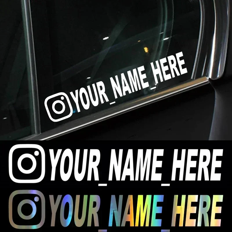 Car Accessories Quotes - User Name Custom Personalized Instagram Vinyl