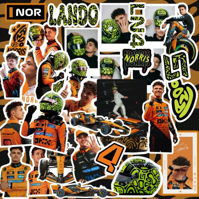 Car Accessories Quotes - 59PCS Lando Norris racing-themed sticker set–Waterproof