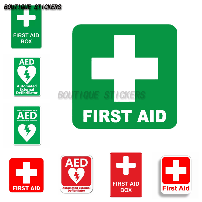 Car Accessories For Elderly - AED automatic external defibrillator safety sign,