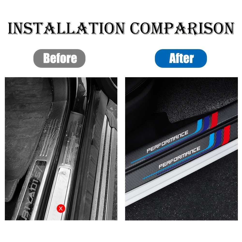 4pcs Carbon Fiber Sill Plate S - đánh giá và giá Car Accessories Quotes