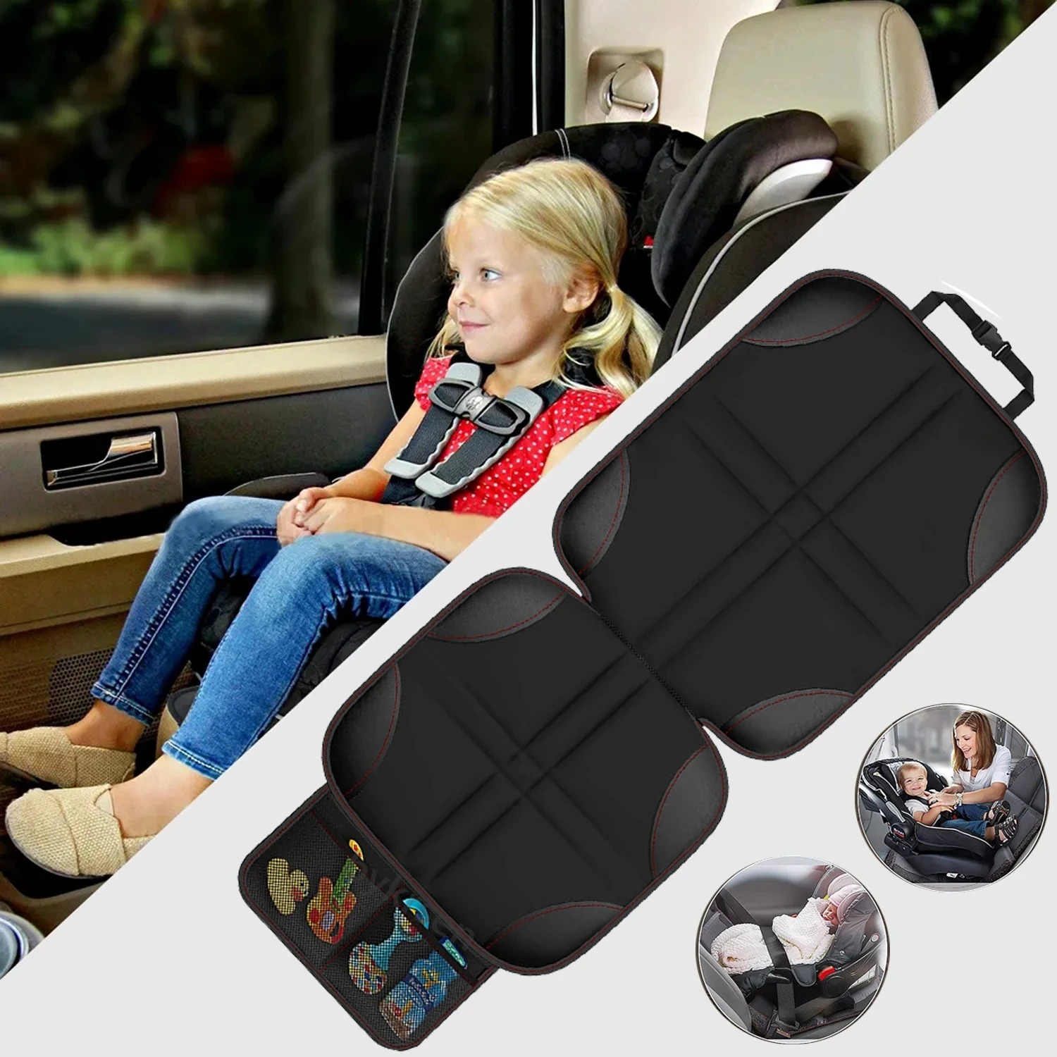 Thick PU Leather Child Car Sea - đánh giá và giá Leather Car Seat Cover