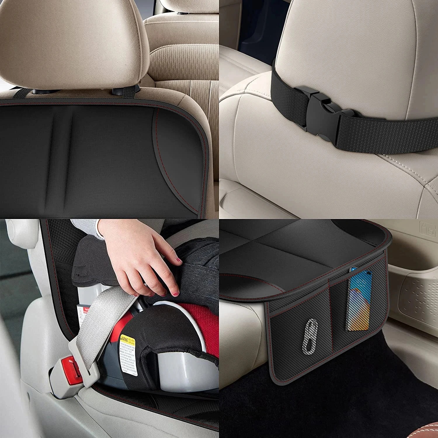Thick PU Leather Child Car Sea - đánh giá và giá Leather Car Seat Cover