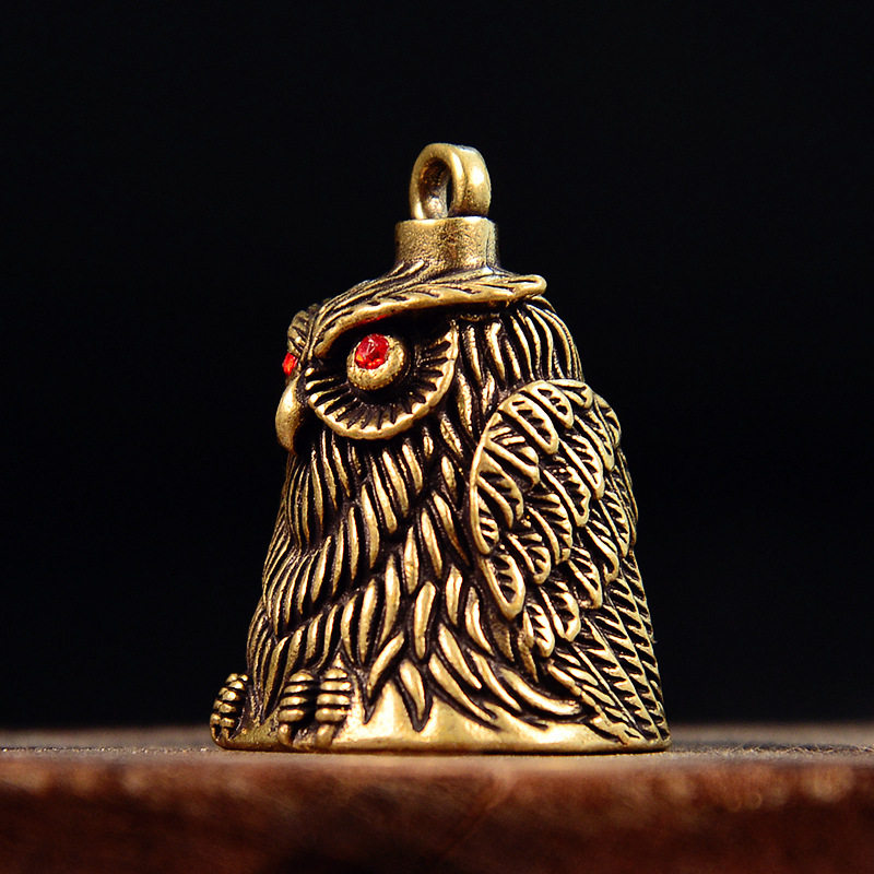 Vintage Brass Owl Bell Keychai - đánh giá và giá Car Accessories Bangi
