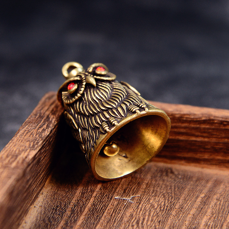 Vintage Brass Owl Bell Keychai - đánh giá và giá Car Accessories Bangi