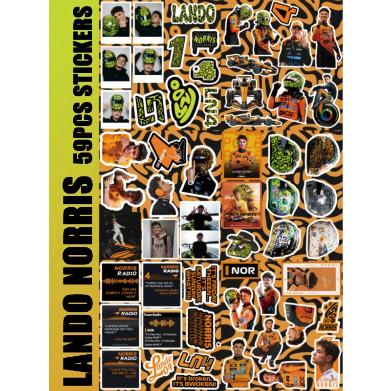 59PCS Lando Norris racing-them - đánh giá và giá Car Accessories Quotes