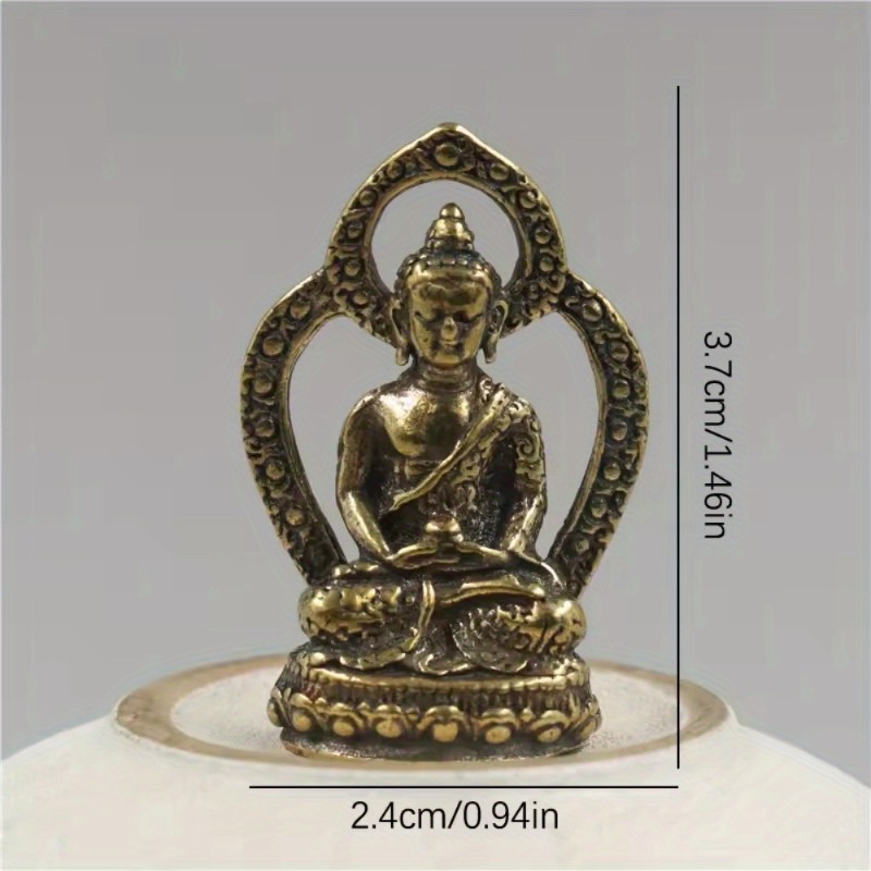 1Pc Mini Buddha Statue Copper  - đánh giá và giá Car Accessories Bangi