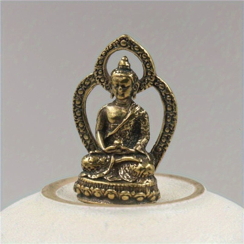1Pc Mini Buddha Statue Copper  - đánh giá và giá Car Accessories Bangi