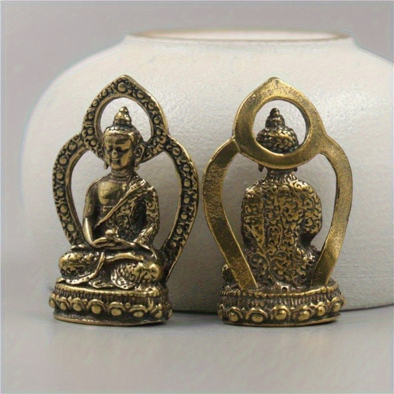 1Pc Mini Buddha Statue Copper  - đánh giá và giá Car Accessories Bangi