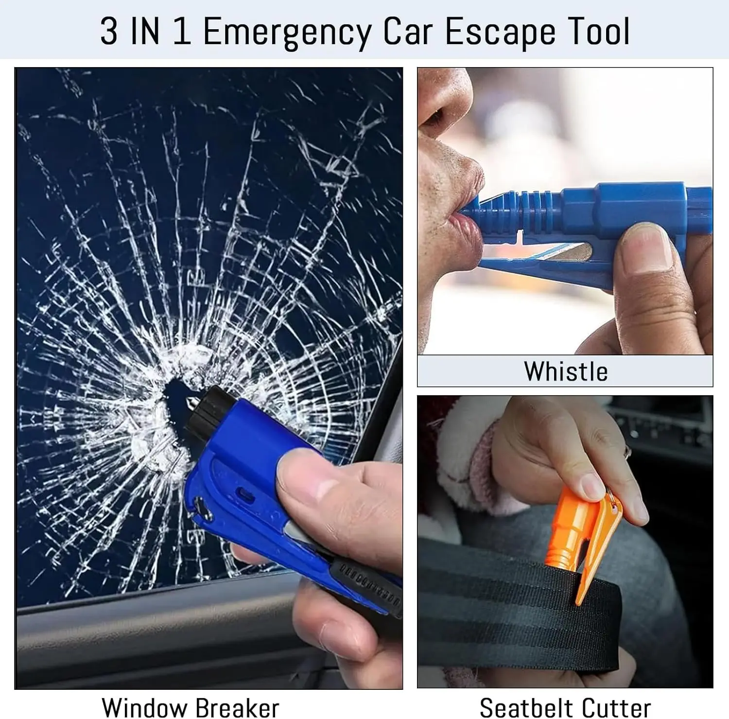 Safety Hammer Car Escape Tool  - đánh giá và giá Car Emergency Tool Kit