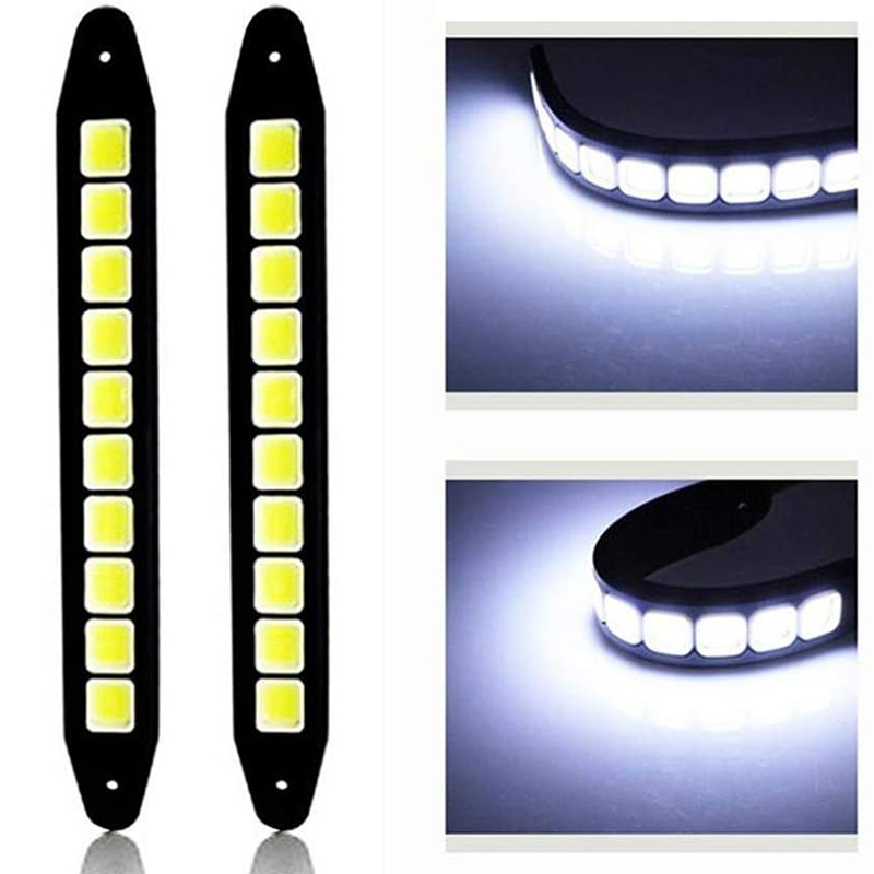 1/2pcs DRL COB Car LED Daytime - đánh giá và giá Car Accessories For Road Trip
