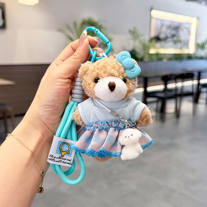 Creative Bow Plush Bear Keycha - đánh giá và giá Car Accessories For Elderly