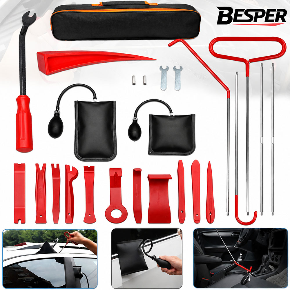 43/25/17Pcs Car Air Wedge Pump - đánh giá và giá Car Emergency Tool Kit