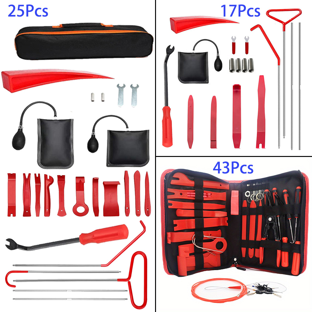 43/25/17Pcs Car Air Wedge Pump - đánh giá và giá Car Emergency Tool Kit